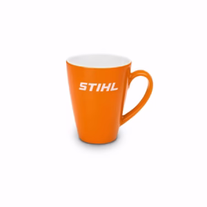 Kubek porcelanowy STIHL, kolor pomarańczowy z białym napisem STIHL
